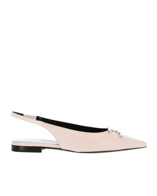 Céline White Alma Triomphe Flat Slingback