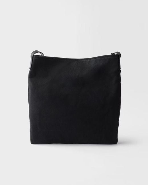 Prada Black Route Canvas And Leather Shoulder Bag for men