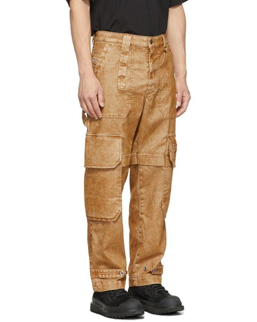 DIESEL Natural Relaxed Cargo Pants for men