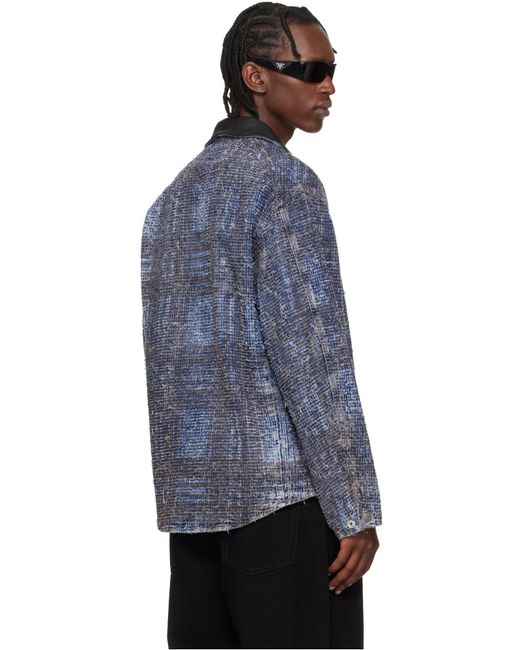 DIESEL Blue Jacket for men