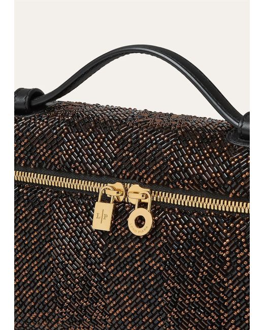 Loro Piana Black Extra Pocket L19 Shoulder Bag