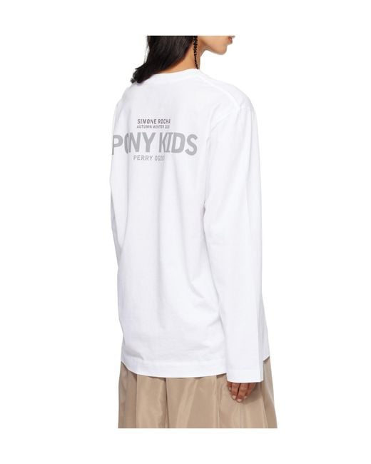 Simone Rocha Gray Printed T-Shirt