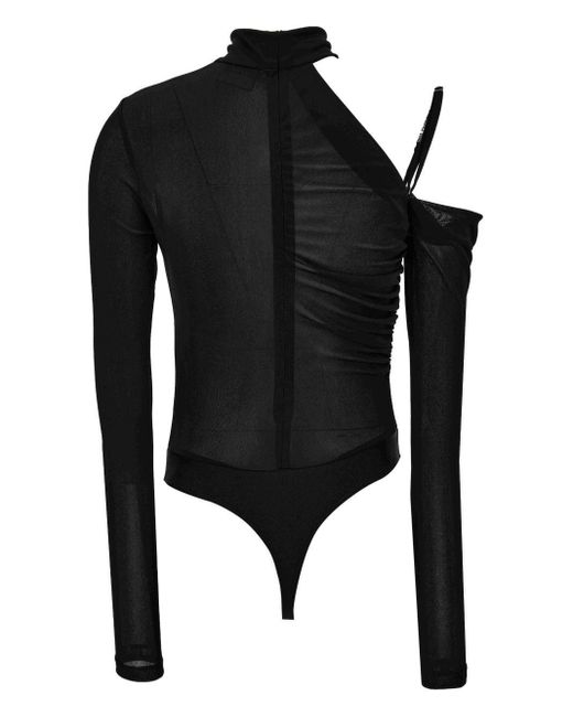 Versace Jeans Black Couture High-Neck Bodysuit