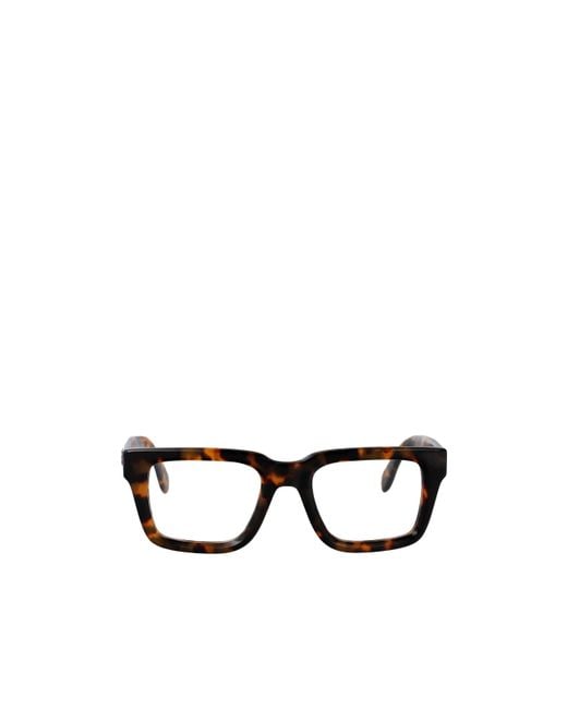 Palm Angels White Tortoiseshell-Effect Glasses for men