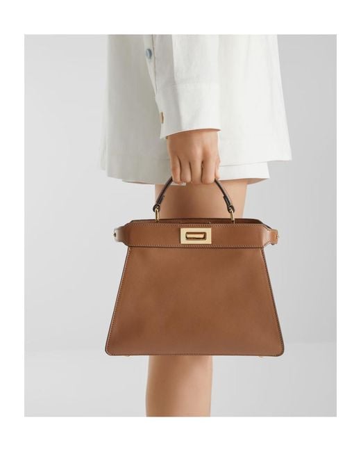 Fendi Brown Peekaboo Iseeu Small Tote Bag
