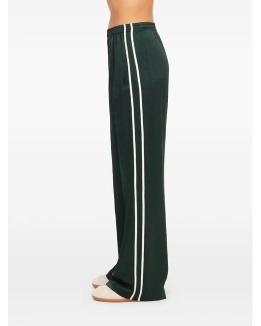 The Upside Green Marnie Wide-Leg Silk Trousers
