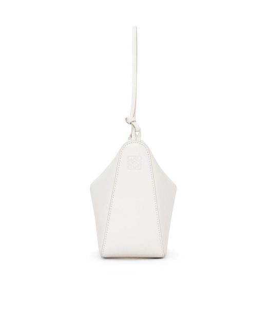 Loewe White Hammock Mini Hobo Bag