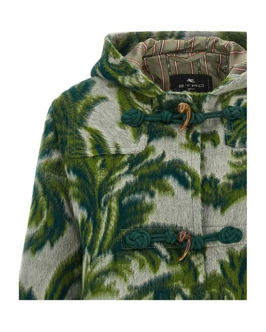 Etro Green Patterned Carded Jacket