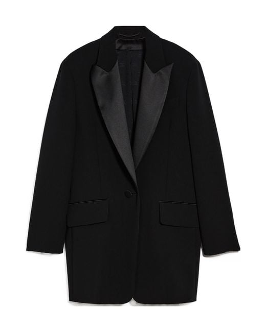 Max Mara Black Single-Breasted Long-Sleeved Jacket
