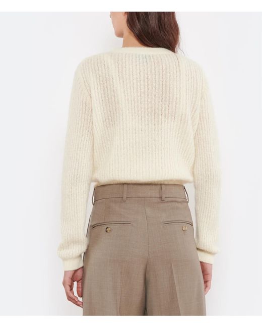 A.P.C. White Milo Cable-Knit Cardigan