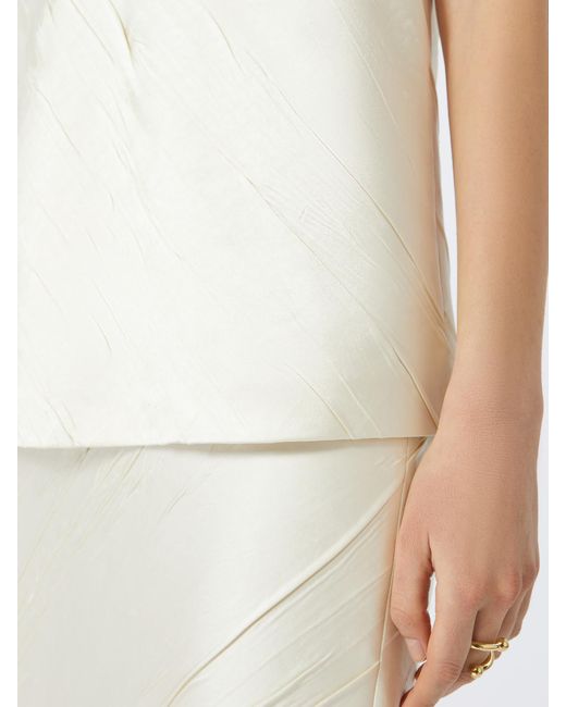 Sportmax White V-Neck Chain-Detailed Top