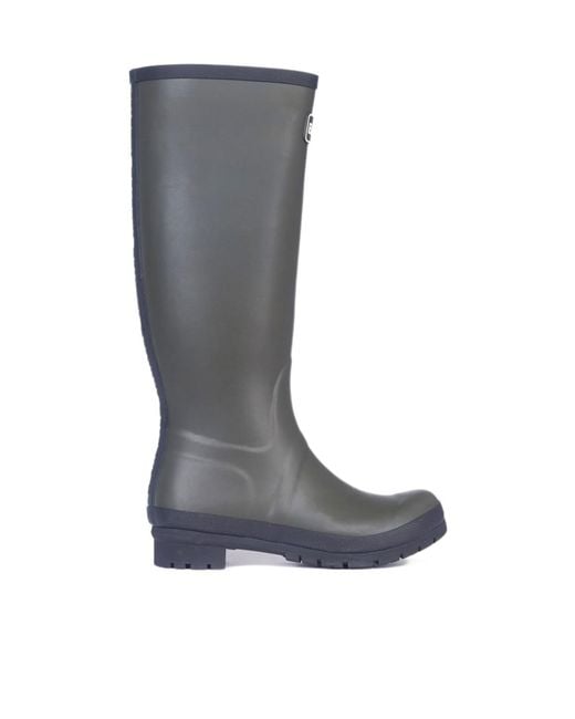 Barbour Blue Round-Toe Boots