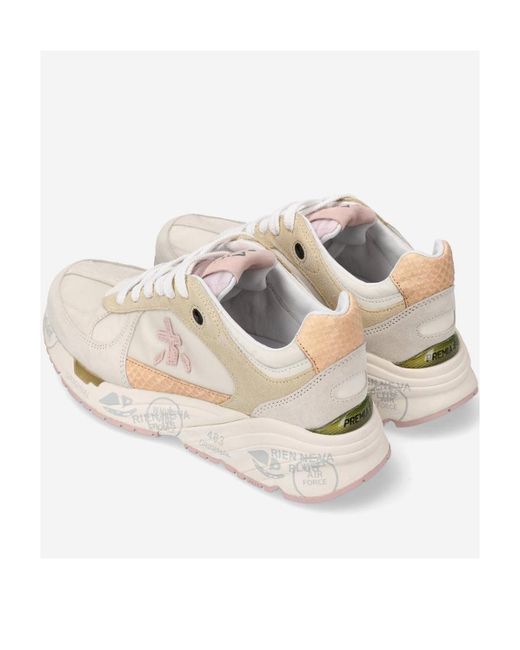 Premiata Natural Lace Up Sneakers