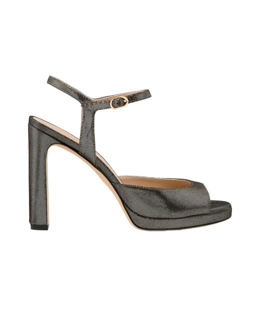 Stuart Weitzman Metallic Open-Toe High-Heeled Sandals