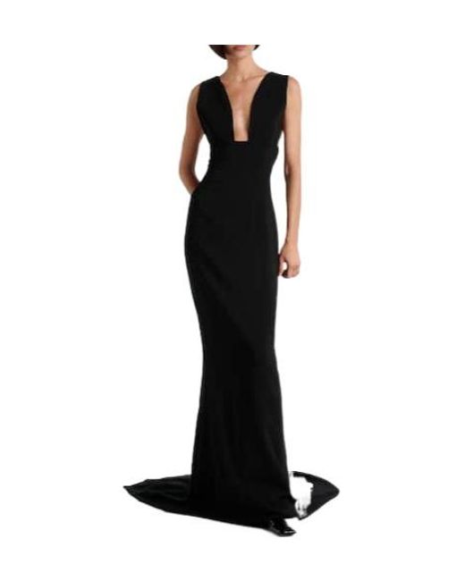 Stella McCartney Black Crêpe Jersey Gown