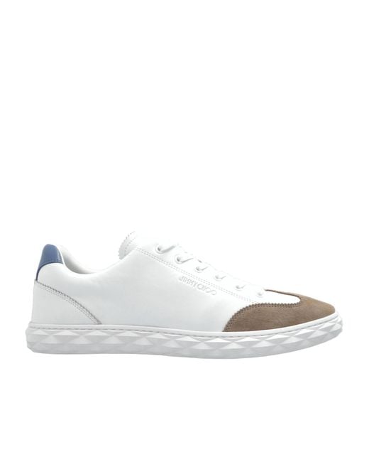 Jimmy Choo White Diamond Light Flex Sneakers for men