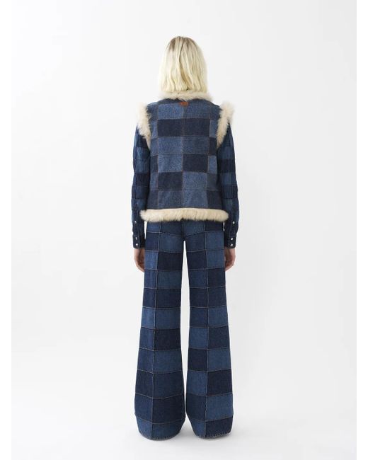 Chloé Blue Chlo Reversible Sleeveless Jacket