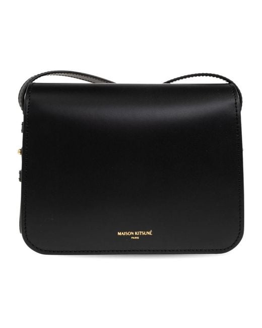 Maison Kitsuné Black Maison Kitsuné Edie Crossbody Bag for men