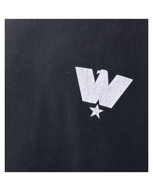 Willy Chavarria Blue Fashion Service Logo T-Shirt for men