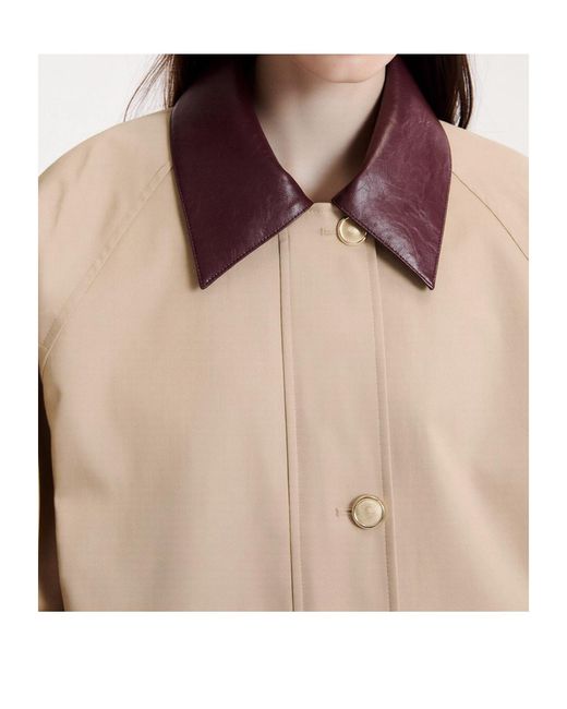 Marella Natural Collared Button-Front Casual Jacket