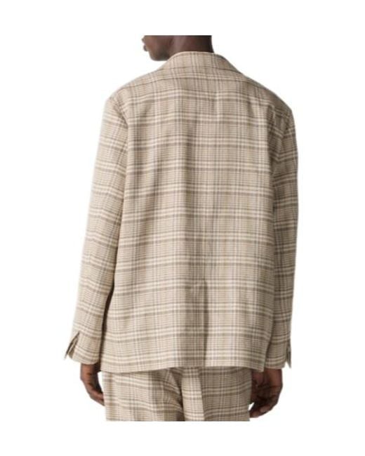 Auralee Natural Plaid Coat for men
