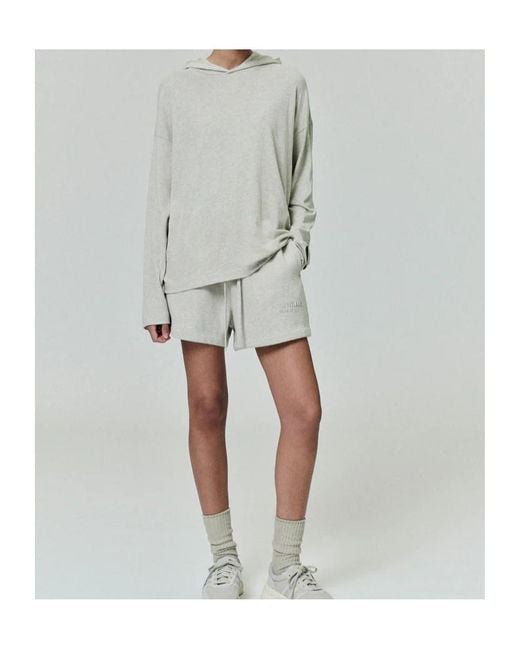 Fear Of God White Long-Sleeved Hooded Sweatshirt