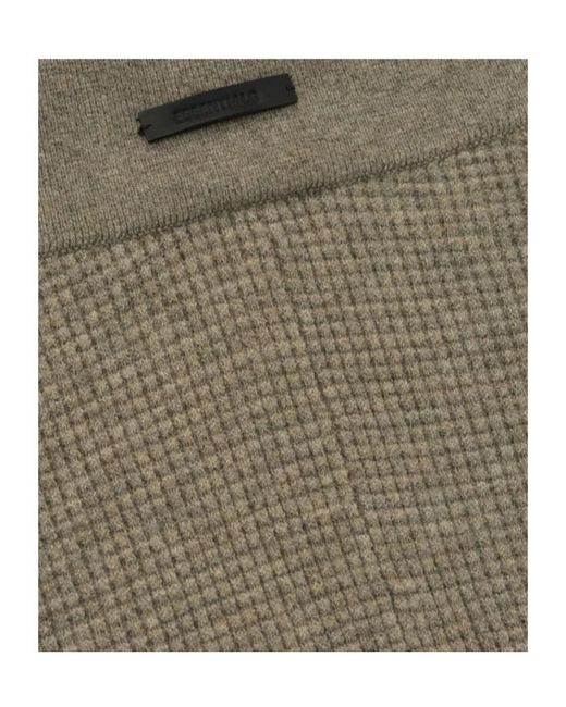 Fear Of God Gray Logo Patch Waffle Knit Leggings