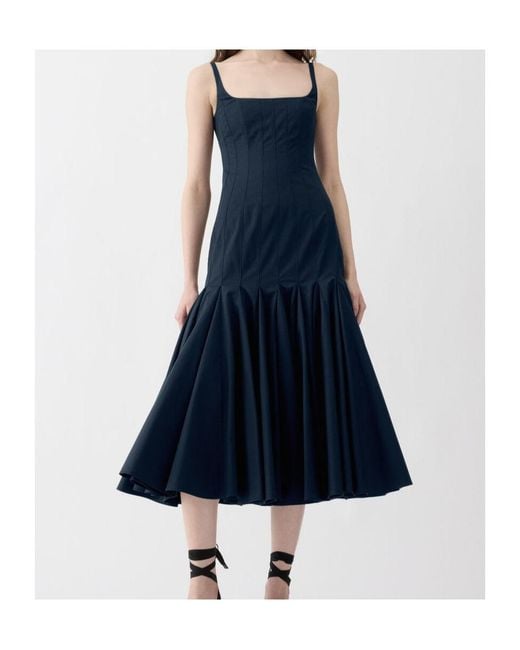 Jacquemus Blue Flared Midi Dress