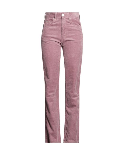 Isabel Marant Pink Straight-Leg Corduroy Pants