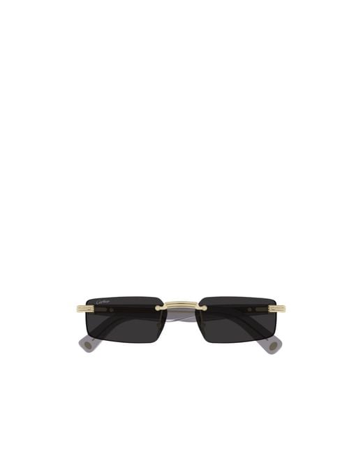 Cartier White Rectangular Frame Sunglasses for men
