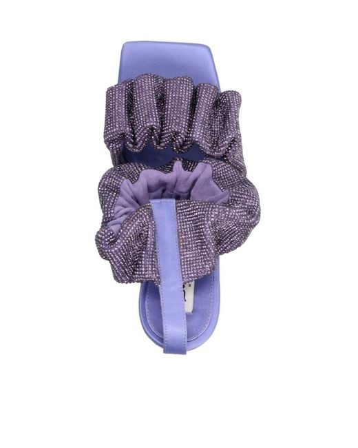 Sebastian Milano Blue Cher Crystal Heeled Sandals