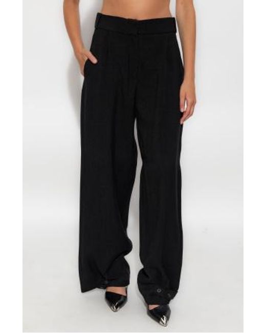 IRO Black Straight-Leg Casual Pants