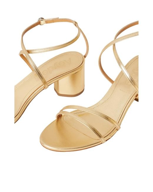 Aeyde Natural Metallic-Leather Sandals
