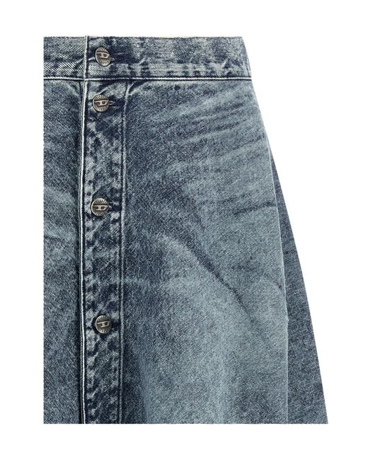 DIESEL Blue De-Annet-B-Fsh Skirts Light