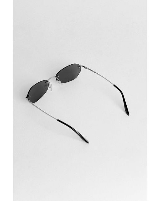 Our Legacy White Trinity Oval Sunglasses for men