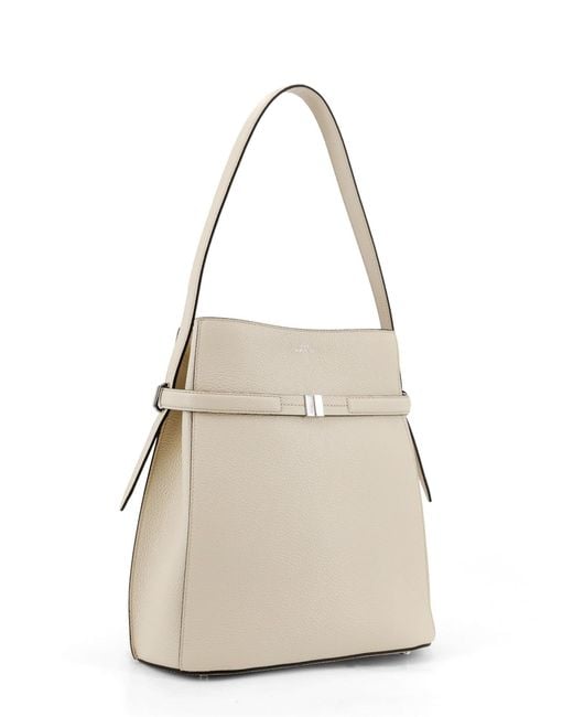 Totême White Totême Logo Printed Bucket Bag