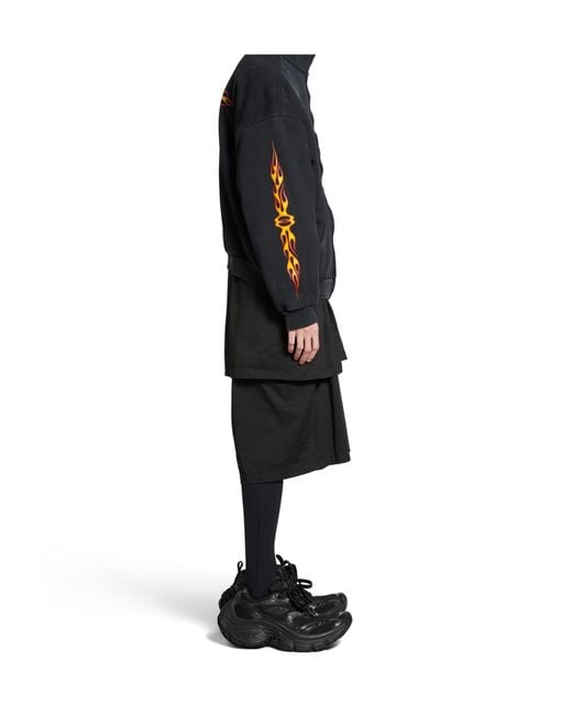 Balenciaga Blue Burning Unity Zipped Hoodie for men
