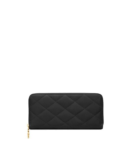 Saint Laurent Black Cassandre Bijou Grain De Poudre Zipper Wallet