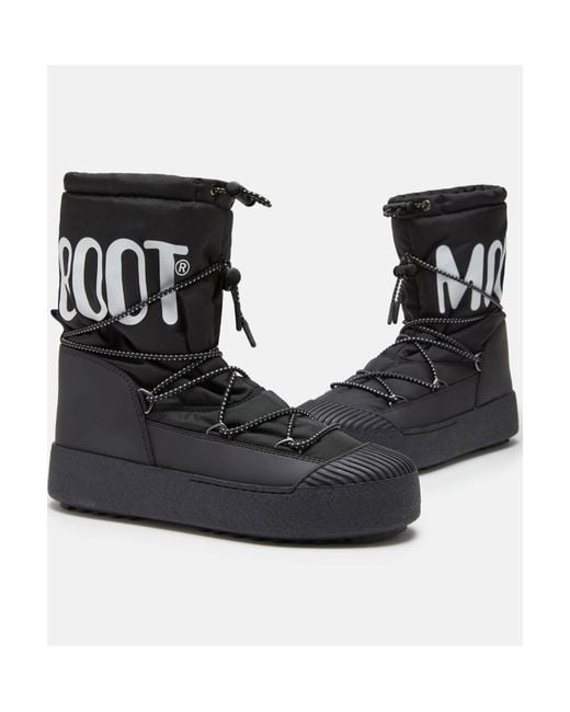 Moon Boot Black Mtrack Lace-Up Polar Boots for men