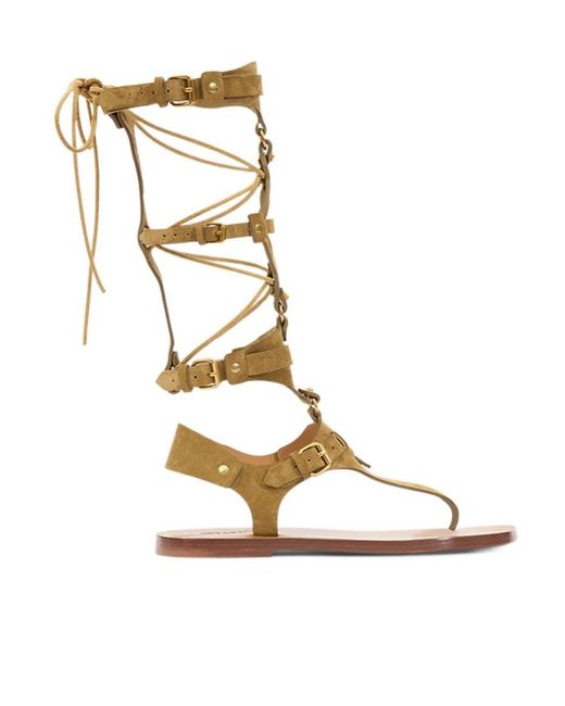 Isabel Marant Metallic Nensi Sandals