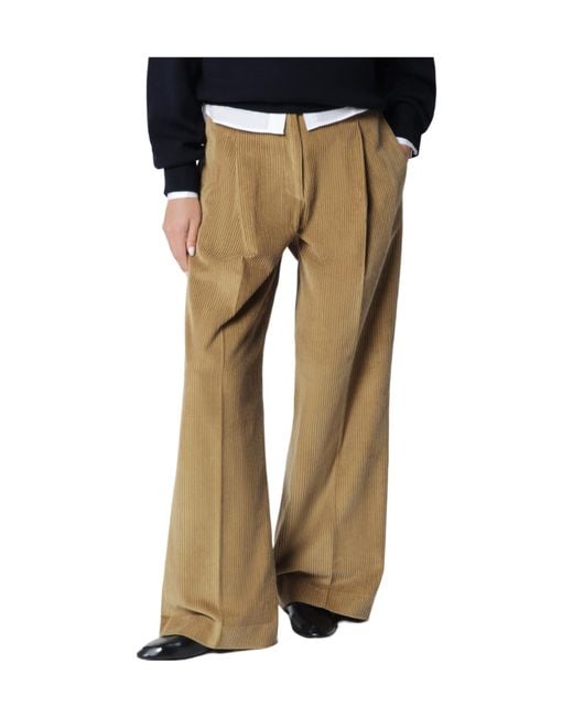 Rohe Multicolor Corduroy Trousers With Belt Loops