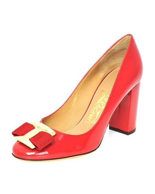Ferragamo Red Bow High Heels