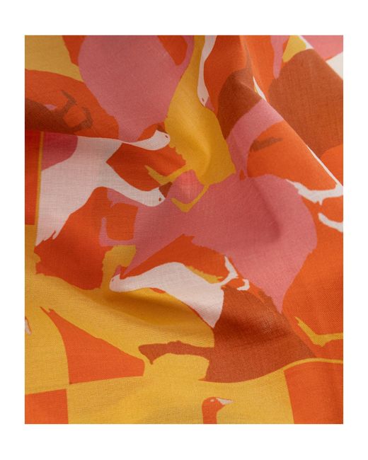 Moschino Orange Duck Print Scarf for men