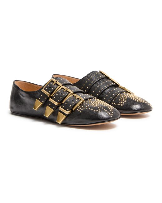 Chloé Black Pointed-Toe Flats