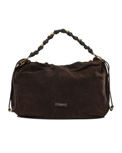 Gianni Chiarini Black Drawstring Shoulder Bag