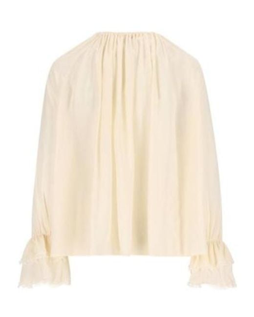Chloé Natural Long-Sleeved Blouse