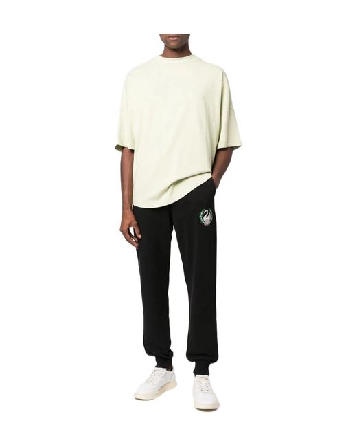 Casablanca Black Tennis Club Embroidered Track Pants for men