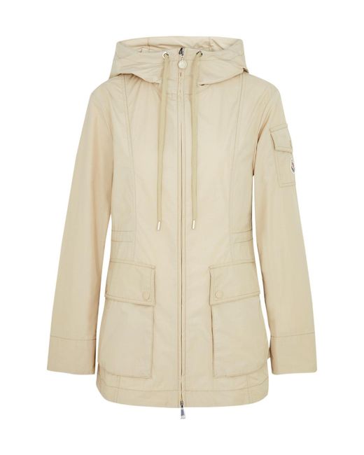 Moncler White Leandro Hooded Shell Jacket