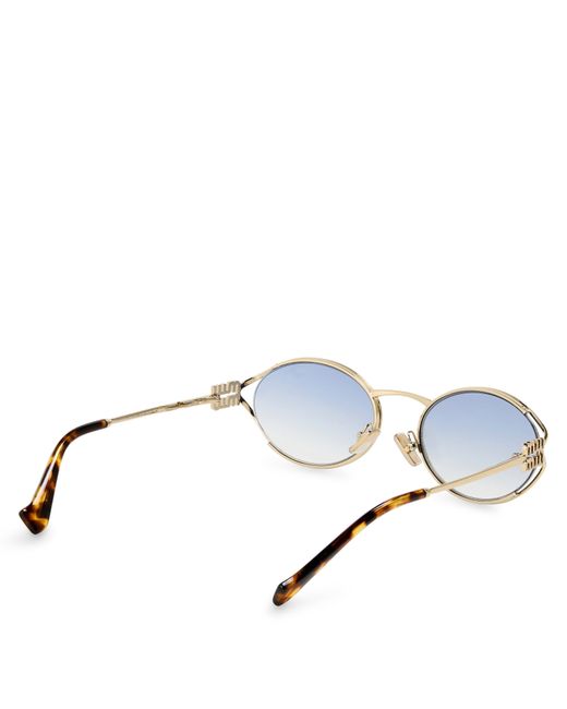 Miu Miu White Metal Frame Sunglasses