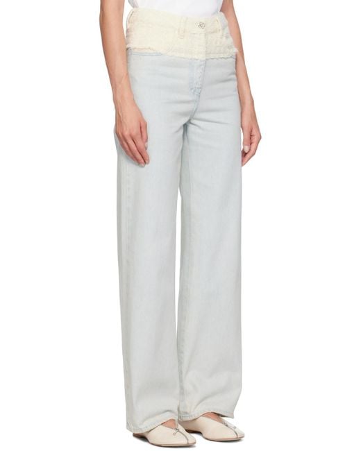 Givenchy Blue 4G Plaque Oversized Jeans